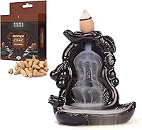 Vista 10 de SOUL STICKS Soporte de incienso de reflujo fuente de cascada para el hogar, oficina, yoga, decoración de habitación y aromaterapia con 1 paquete