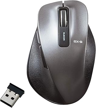 Amazon Co Jp エレコム マウス ワイヤレス Mサイズ 5ボタン 戻る 進むボタン搭載 Blueled 握りの極み ガンメタリック M Xgm10dbbk Ec パソコン 周辺機器
