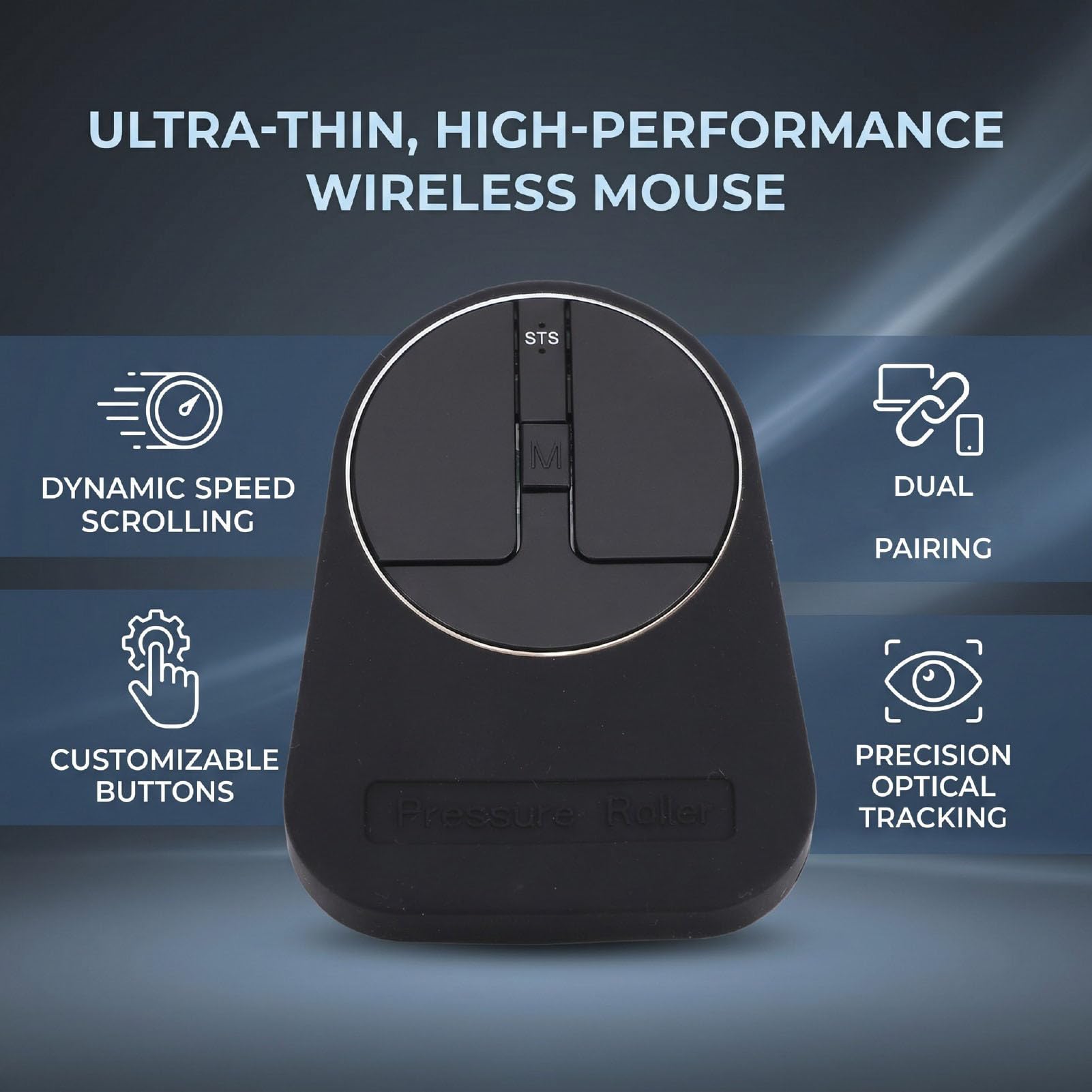 Sxhlseller Ratón Inalámbrico Ultradelgado con Conexión de 4 Modos y BT Dual