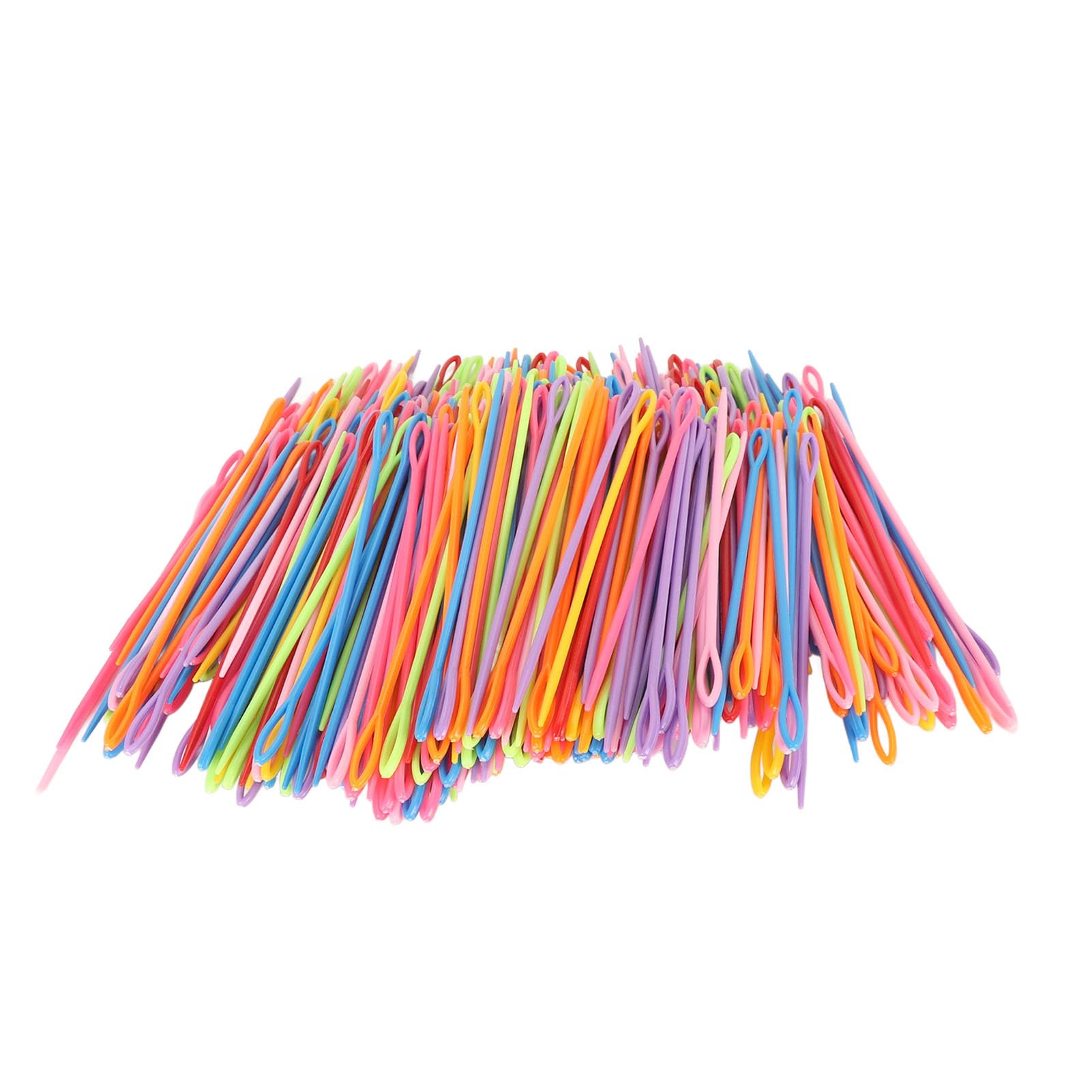 1000 agujas de coser de plástico, juego de agujas de cordones de seguridad, 5,9 pulgadas de largo, ojo grande, coloridas y duraderas, agujas de aprendizaje para manualidades,