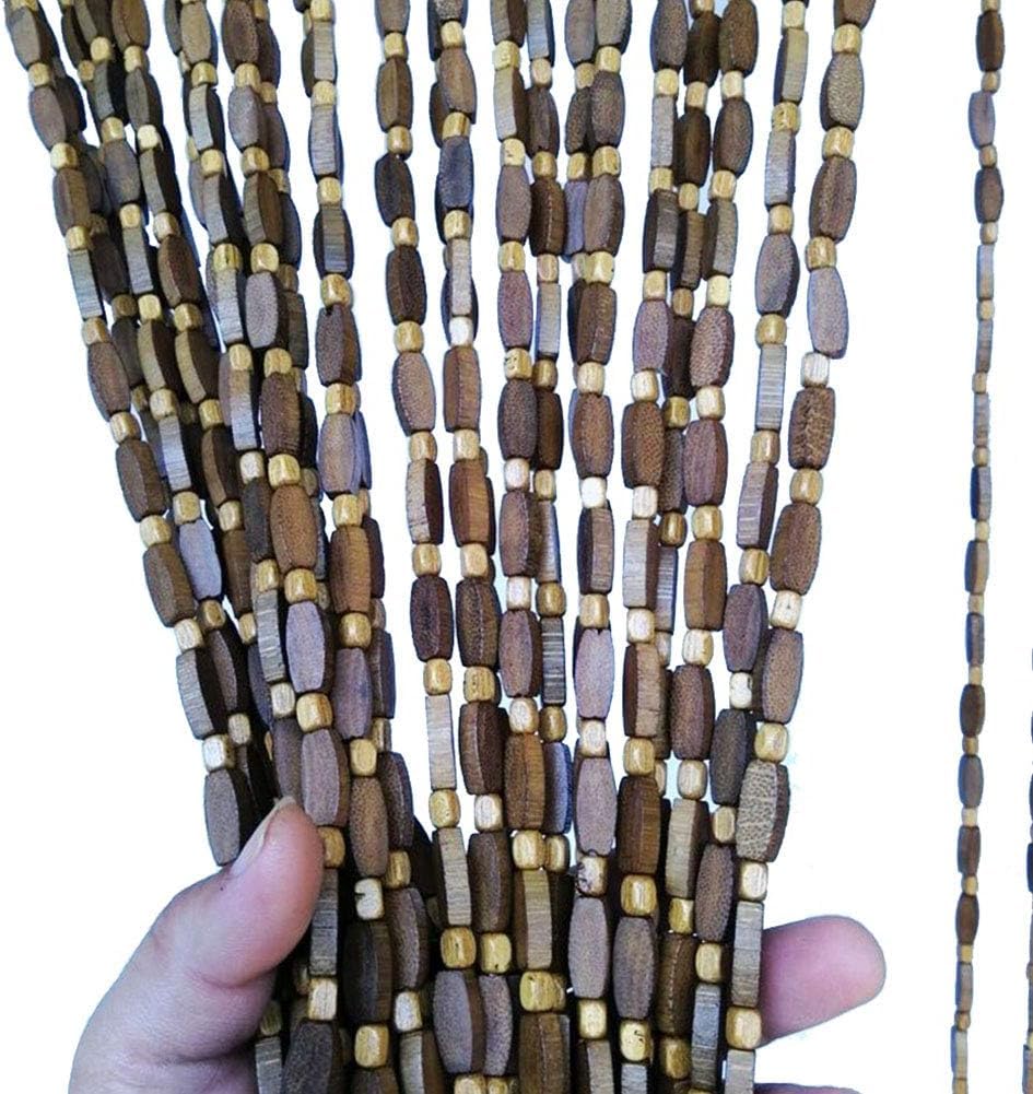 Rideau de perles en bois pour masquer un vis-à-vis intérieur et séparer une pièce