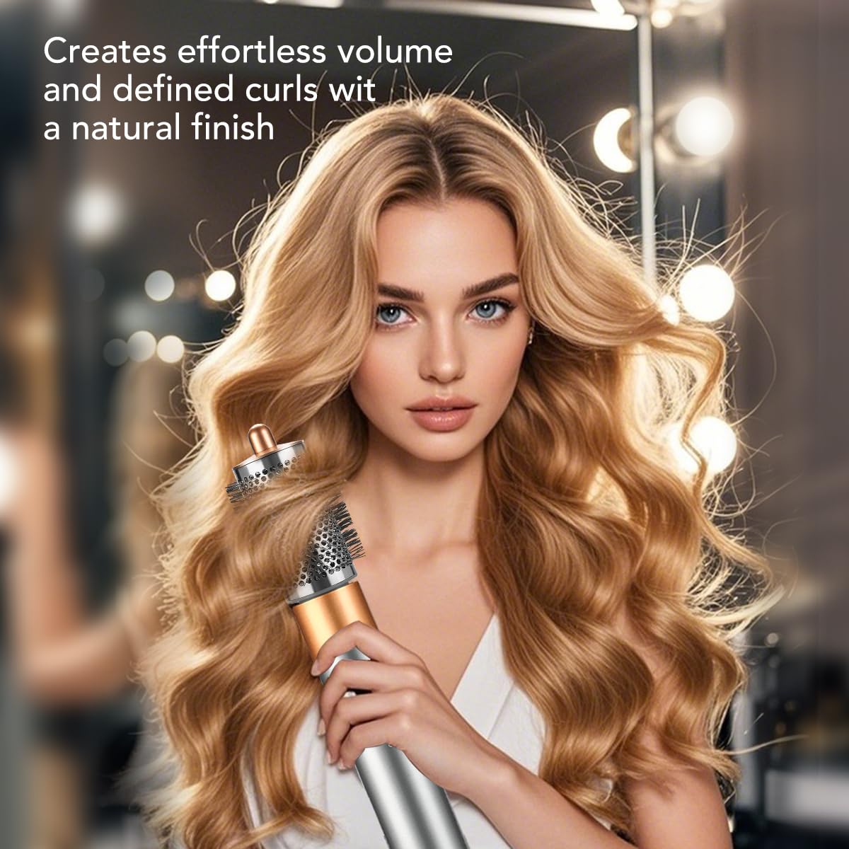 Large Round Volumizing Brush for Dyson Airwrap Styler Nickel/Copper Big Round Brush Volumizer Attachment for or Dyson Airwrap HS01 HS05 HS08 - Image 4