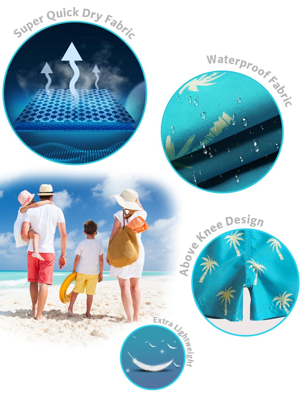 MaaMgic Bañador Niño Ropa de Baño para Natación Secado Rápido Interior de Malla Shorts de Natación VÍA Multiple — view 4