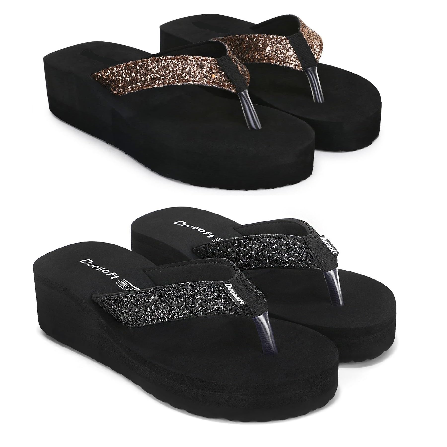 Duosoft Extra Soft Ortho Slippers for Mens(21-SimmerGold And 017-Black-08) (B0C53TNRBP) Amazon Price History, Amazon Price Tracker