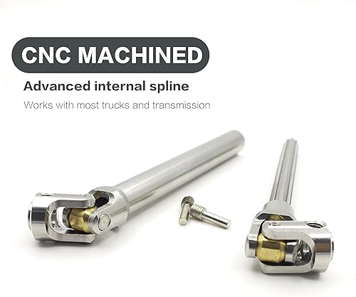 Miniatura 2 de Eje de transmisión de acero inoxidable resistente para 110 RC Car Crawler Axial SCX10 90046 AXI03007 TRX4 Redcat Gen8 (4.764-6.890 in)