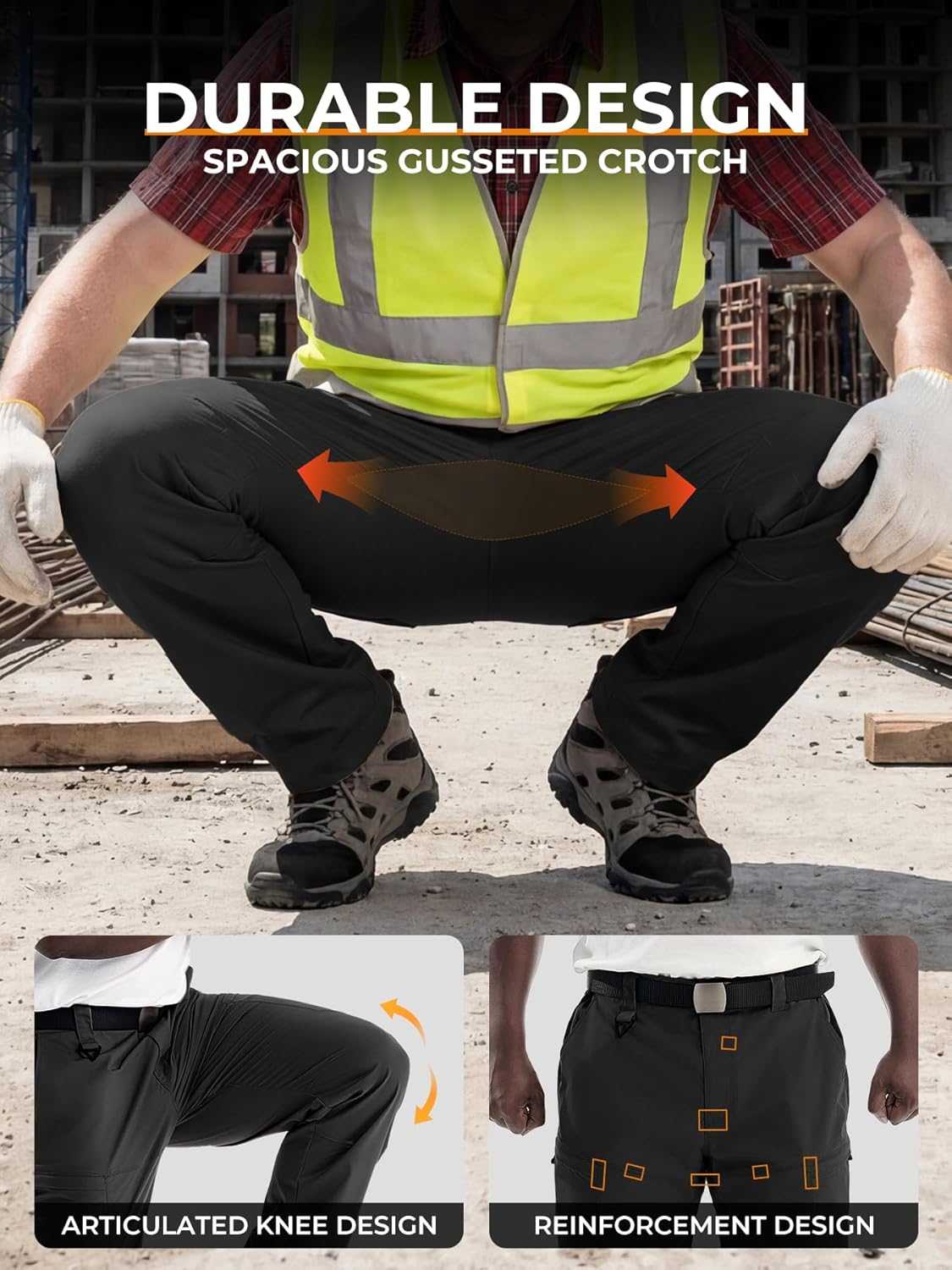 Men's Cargo Tactical Waterproof Pants for Work Hiking