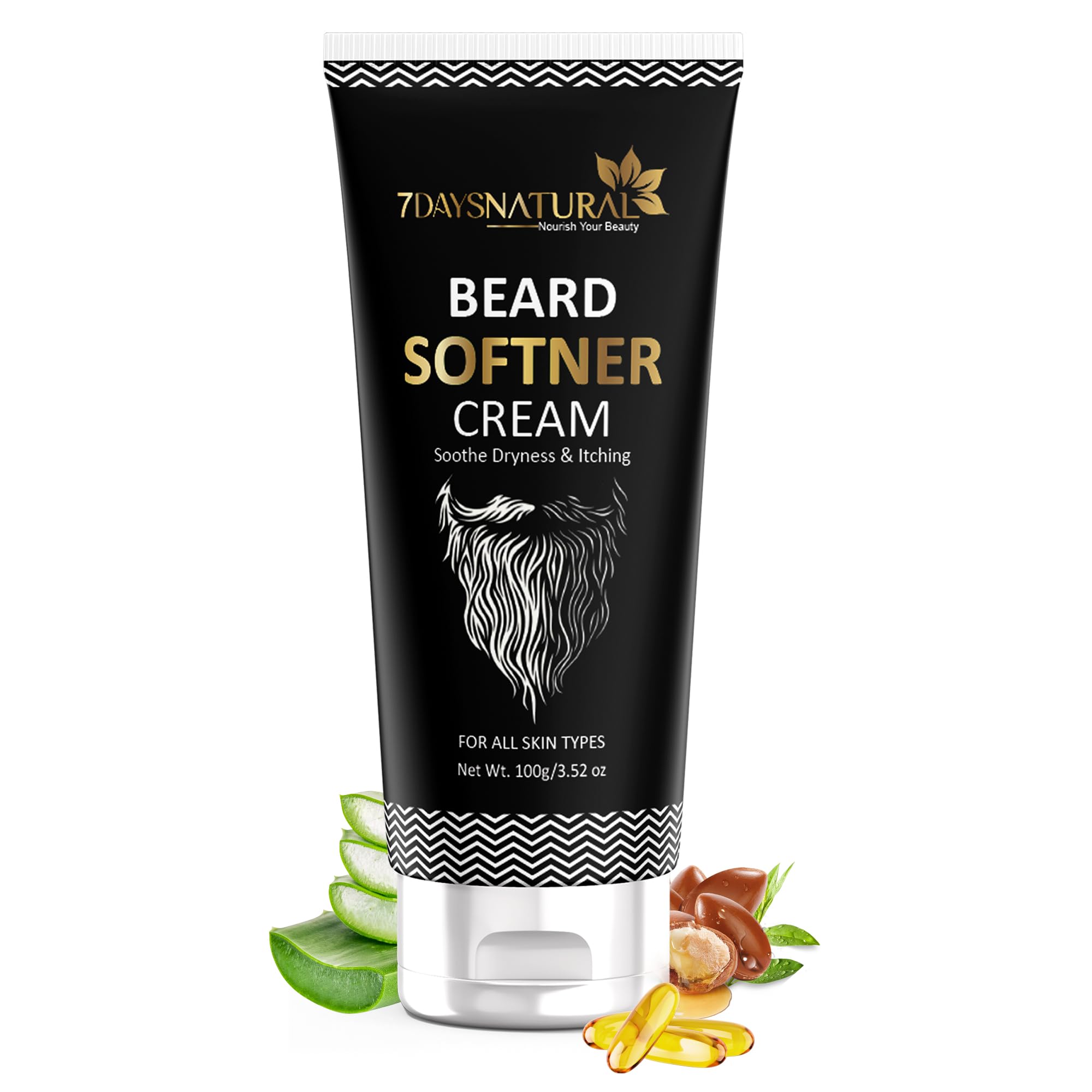 7 Days Beard Softener Cream - 100g - Softens and nourishes your beard without Sulphates or Parabens, Long lasting moisturization and shine for a nourished, itch-free beard (B09DYJXF4Y) Amazon Price History, Amazon Price Tracker