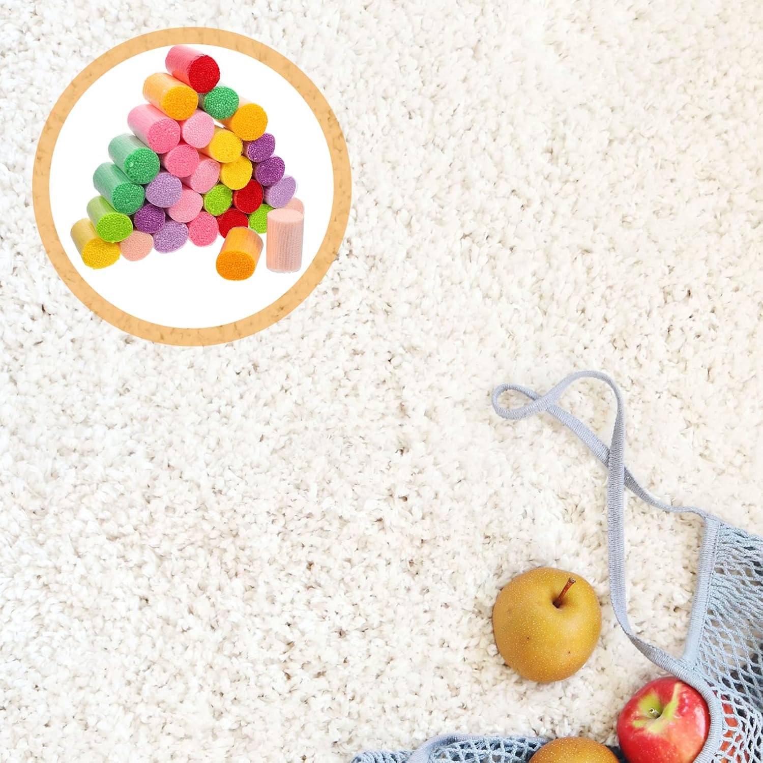Milisten Latch Hook Yarn 30 Pieces 2.36 Inch Acrylic Crochet Wool for DIY Craft Projects Rug Making Pillowcases and Home Decor