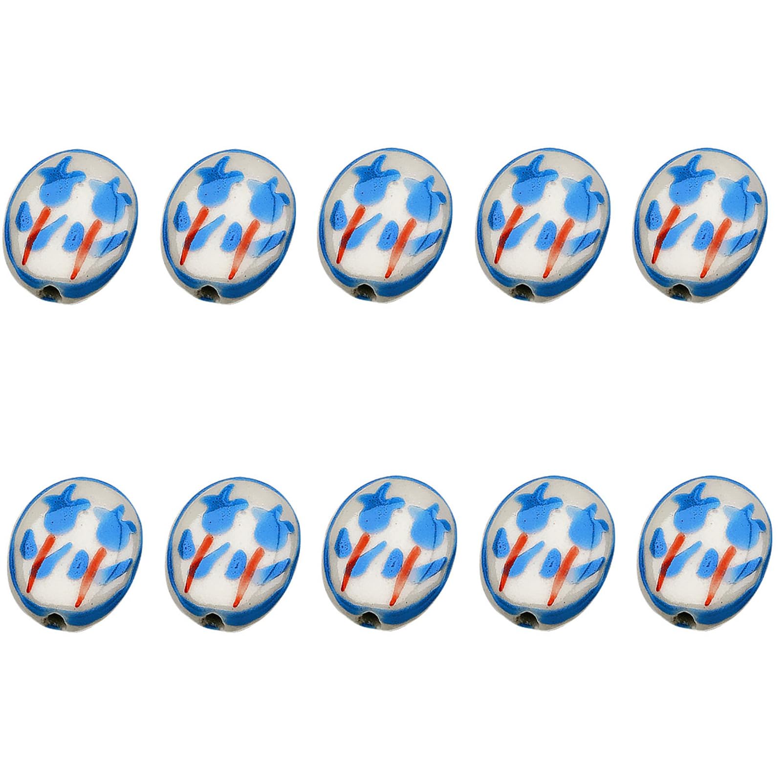 Tsophreniq Ceramic Craft Beads in Blue Color for Kids Jewelry Making and Art Projects Blue Ceramic Beads