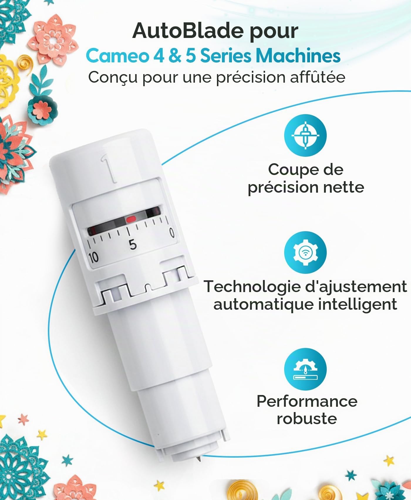 Silhouette AutoBlade 2- Lot de 3 Lames à utiliser avec Cameo 4 avec essai de 30 jours sur Smart-Silhouette