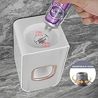 Vista 4 de 2 Slot Toothbrush Holder and Toothpaste Dispenser Wall Mounted, Automatic Toothpaste Squeezer, 2 in 1 Tooth Brush Toothpaste Organizer for Shower