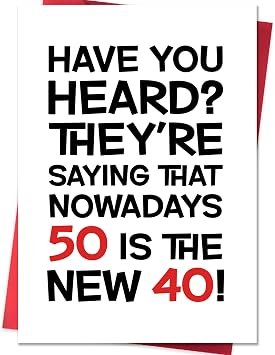 Funny 50th Birthday Card,50th Birthday Gifts & Decorations for Women Men Him Her,50 Year Old Birthday Cards for Husband Wife Dad Mom Bestie Sister Brother Family Friends Coworkers