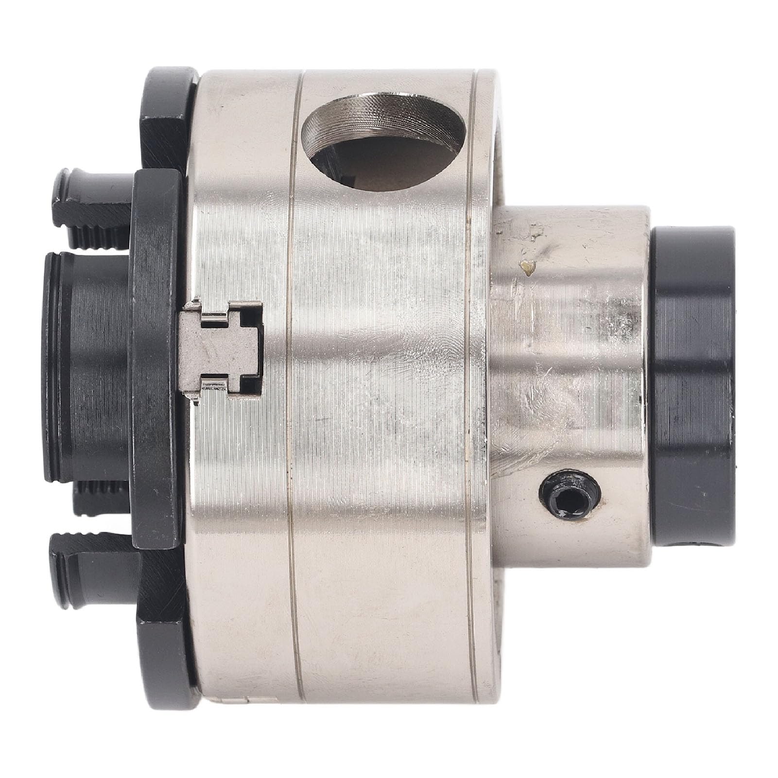 Fafeicy Mandril de Torno de 4 Mordazas de 9,5 Cm, Acero Aleado, Adaptador