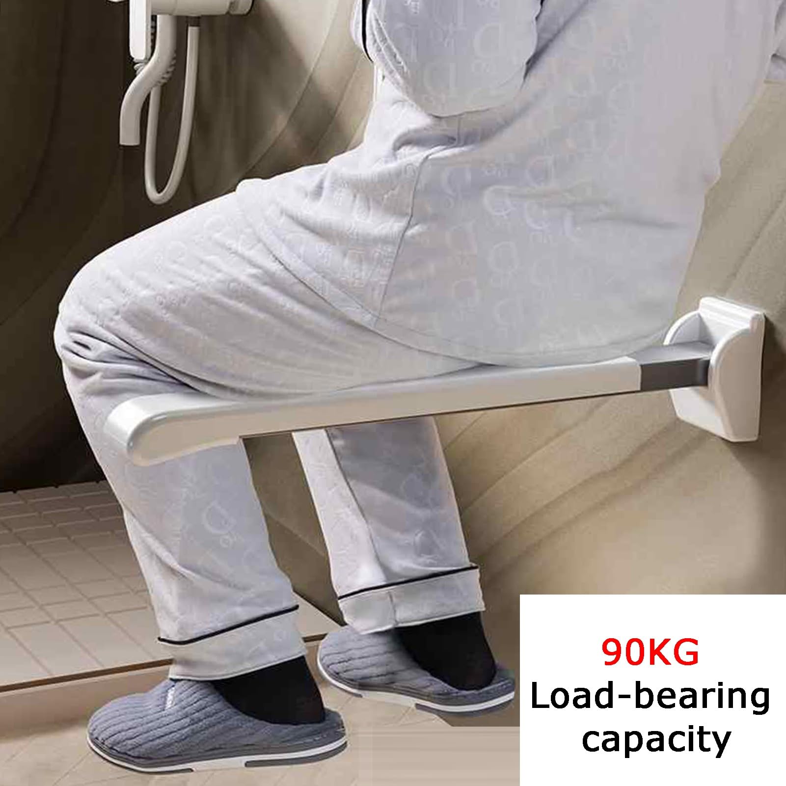 Maniglioni For Il Bagno, Capacità Di Carico 90 Kg, Maniglia Di Sicurezza Pieghevole A 90° For WC, Barra Di Sicurezza For Anziani