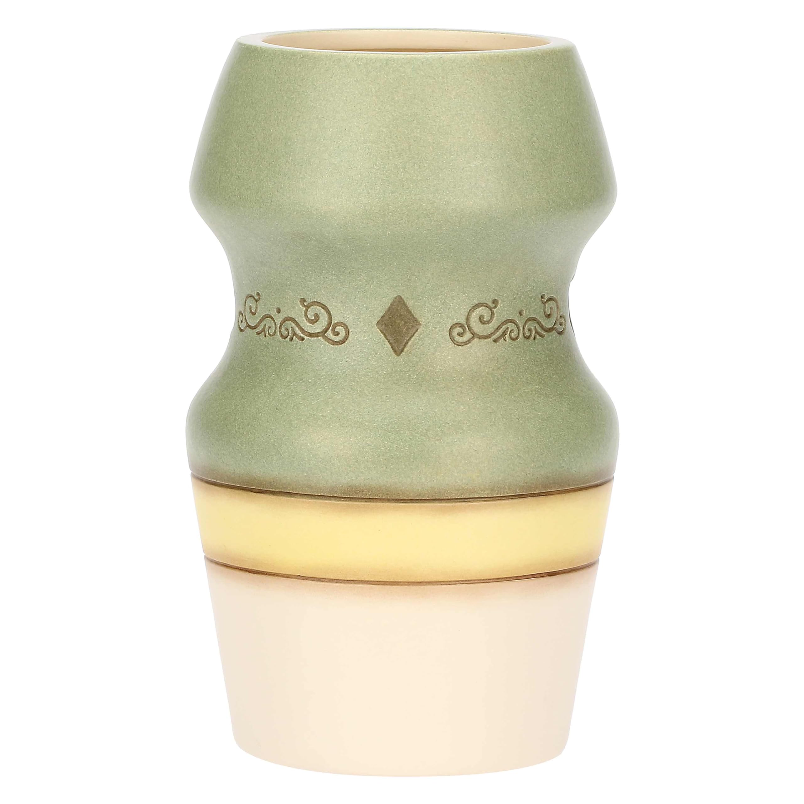 THUN - Ceramic Vase Incanto di Primavera Green, Medium - 13 x 13 x 21.5 cm