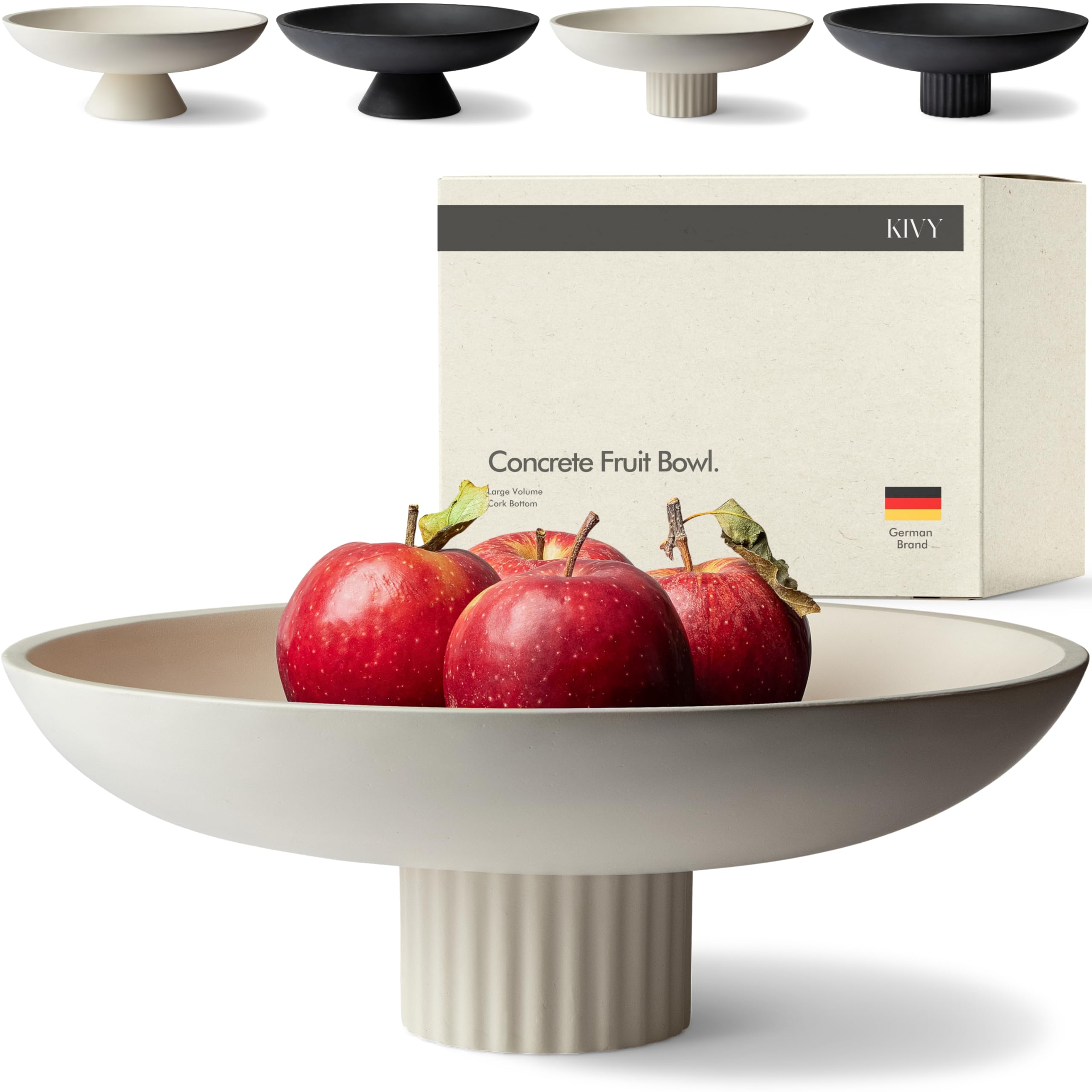 Ciotola Decorativa Con Volant In Resina - Diametro 25cm, Colore Avorio | Per Frutta, Chiavi O Centrotavola - Foto 5