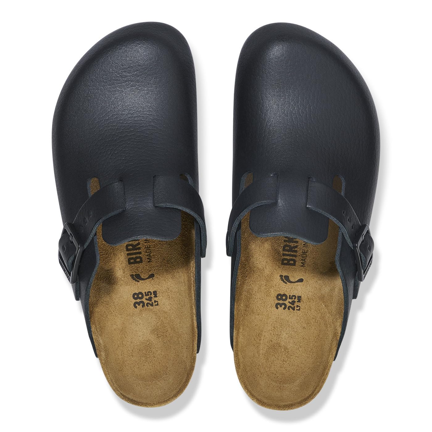 Birkenstock Zoccoli in Pelle Boston PRO - Scarpe da Lavoro Certificate di Alta qualità per Medicina, Gastronomia e Servizio, Nero, 39 EU Stretta