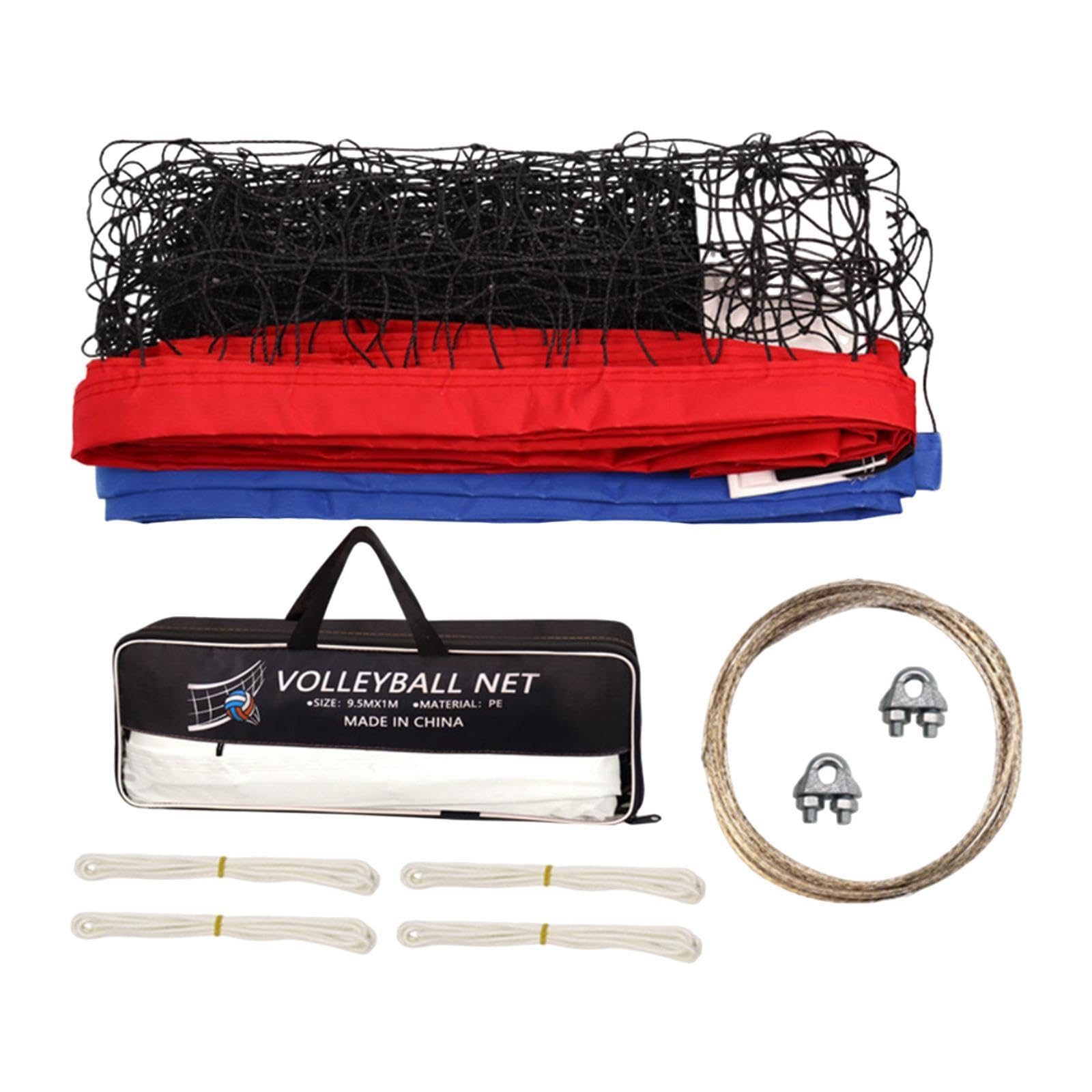 1 Red de Voleibol Profesional Juego Set Portátil Material Polietileno Oxford Estabilidad Mejorada Adecuado para Competición Entrenamiento Playa Piscin