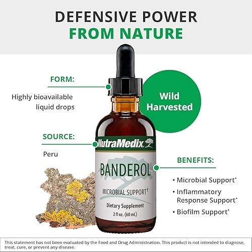 Miniatura 3 de NutraMedix Paquete de apoyo inmunológico y microbiano, incluye tinturas líquidas de samento y banderol, extractos de hierbas para apoyo del sistema