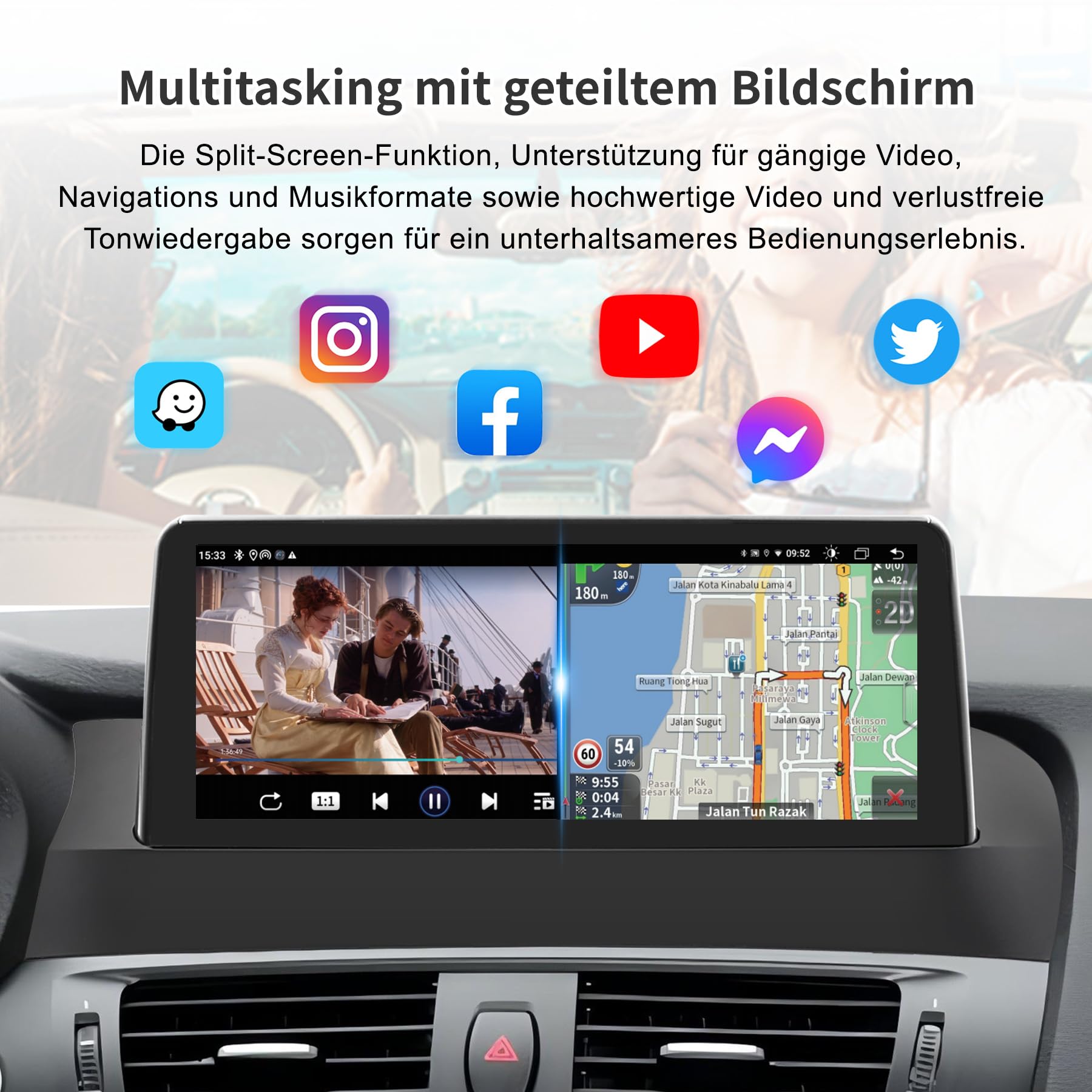 Autoradio für BMW X3/X4 F25/F26 2014–2016 NBT Sys mit CarPlay/Android Auto | Original-OEM Beibehalten, Bluetooth, Navi, FM, WLAN, DSP, Lenkradsteuerung, 4+64GB Android Auto Radio 10,25 Zoll Touchscreen