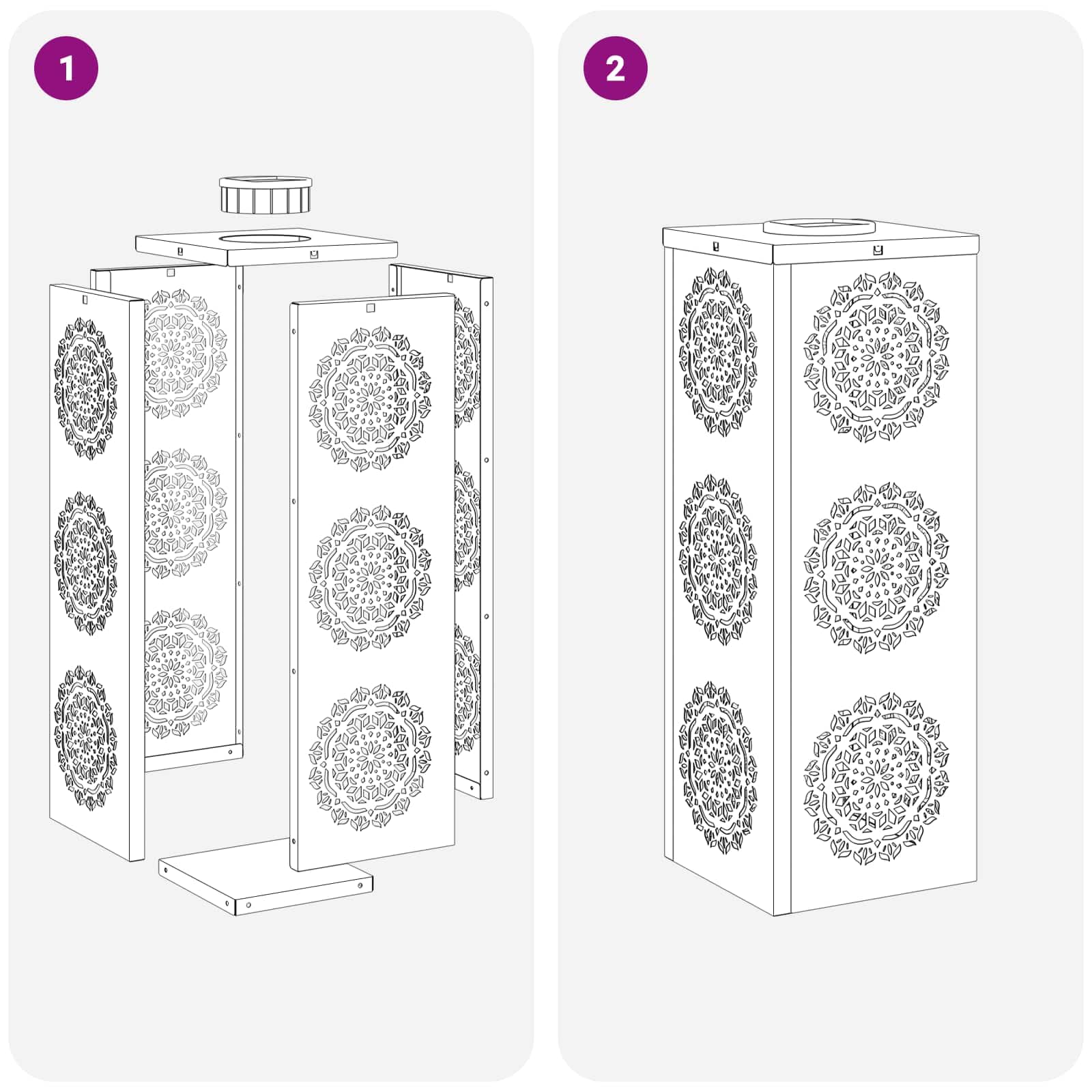 vidaXL Solar LED Weg Licht 2 pcs Rostig Wetterfeststahl, Garten und Terrasse, moderne Wegbeleuchtung, solarbetriebene Außenlichter, langlebige Landschaftslichter