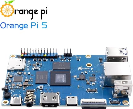Orange Pi 5 8G Rockchip RK3588S 8 Core 64 Bit Single Board Computer, 2.4GHz Frequency Open Source Development Board Mini PC Desktop Run Orange Pi OS, Android12, Debian11