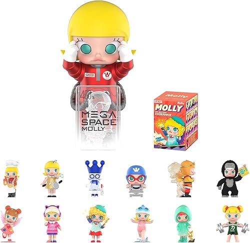 POP MART Molly My Instant Superpower Series - Figuras de caja ciega, juguetes misteriosos de diseño aleatorio para decoración moderna del hogar,