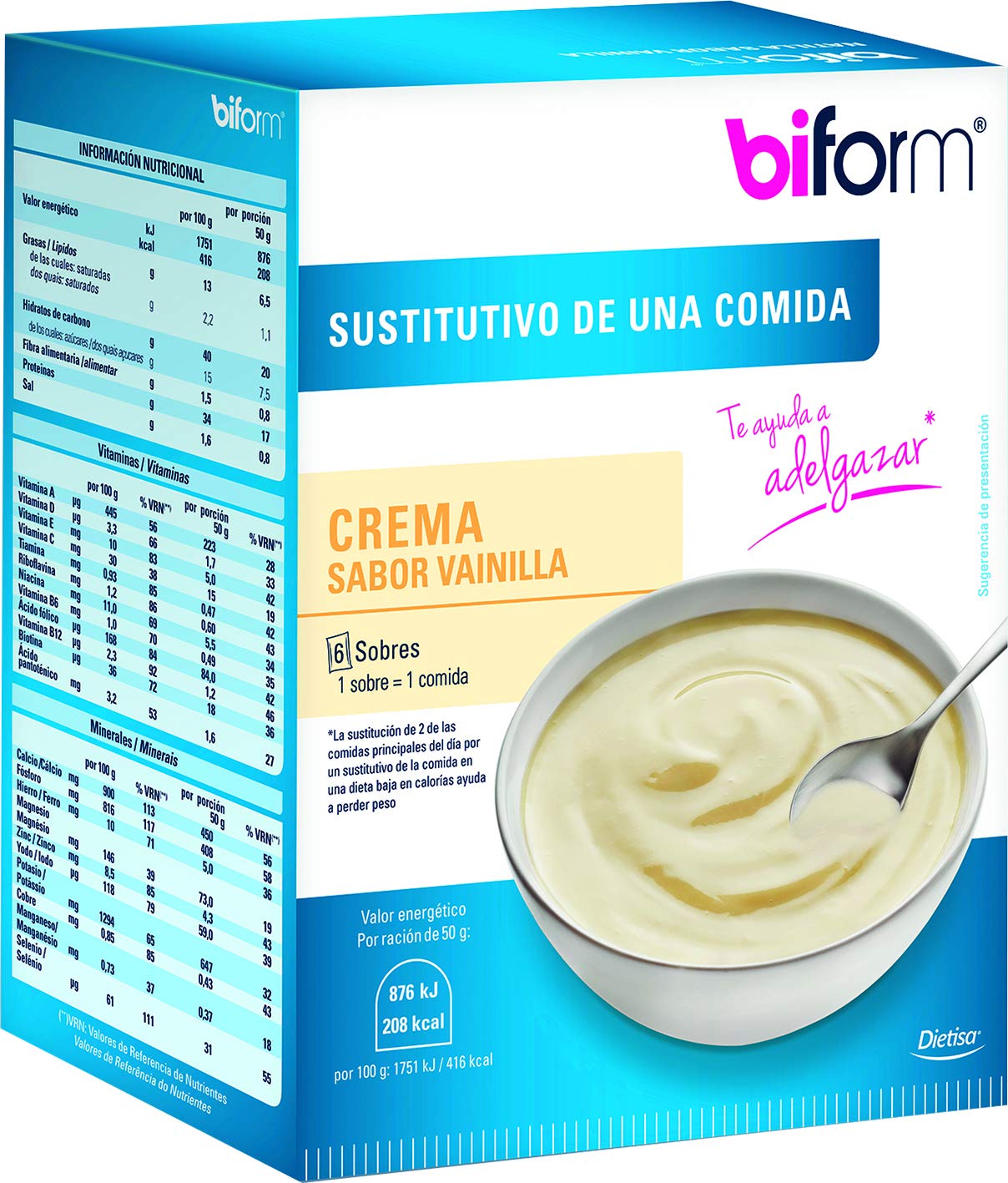 DielisaVanilla Cream 6 Sachets of 50g (Vanilla)