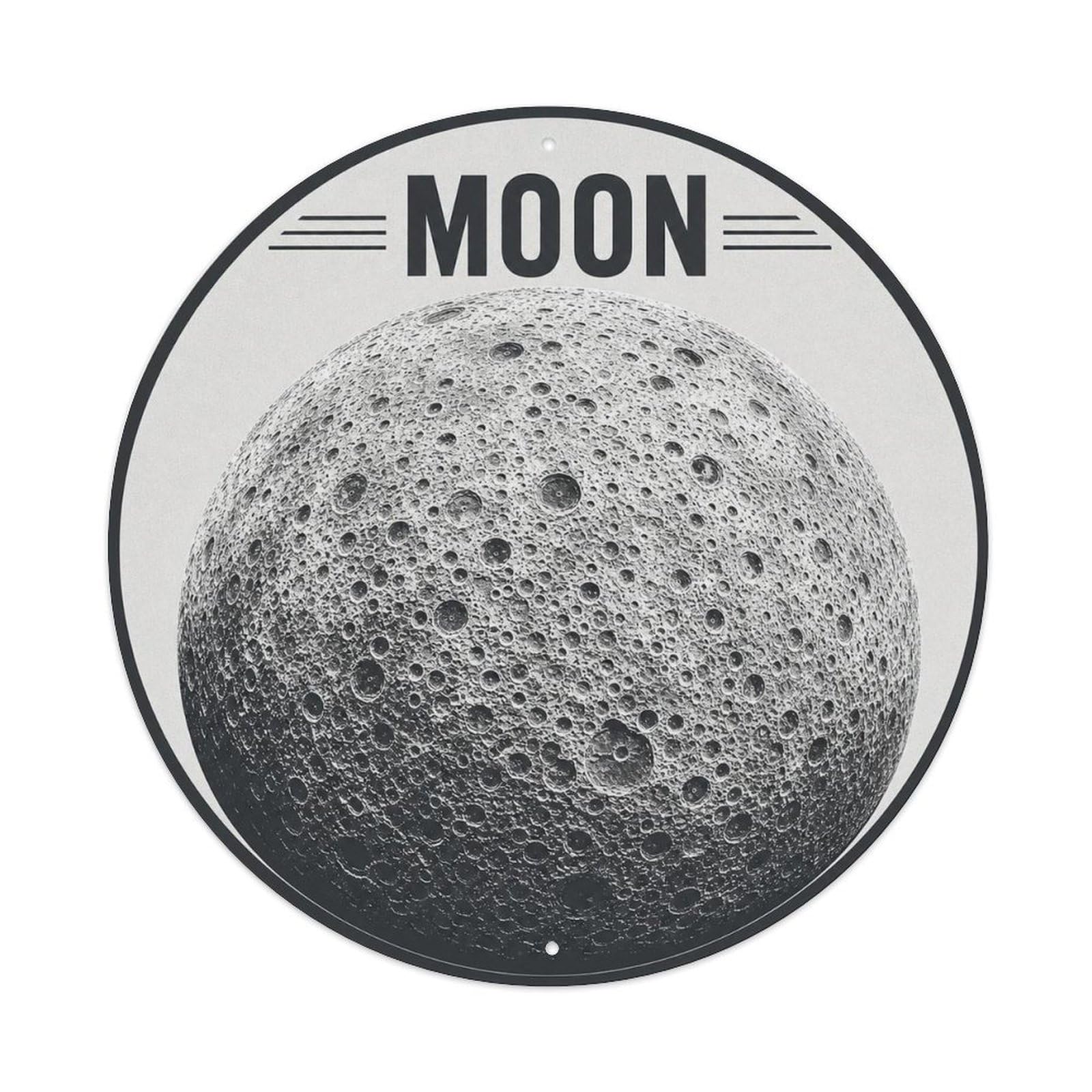 Space Exploration Celestial Astral Moon Orbit Metal Tin Sign