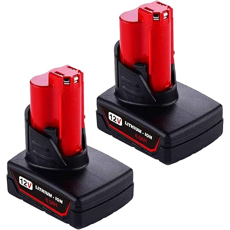 Milwaukee M12 12V 6.0Ah Replacement Battery - 2-Pack