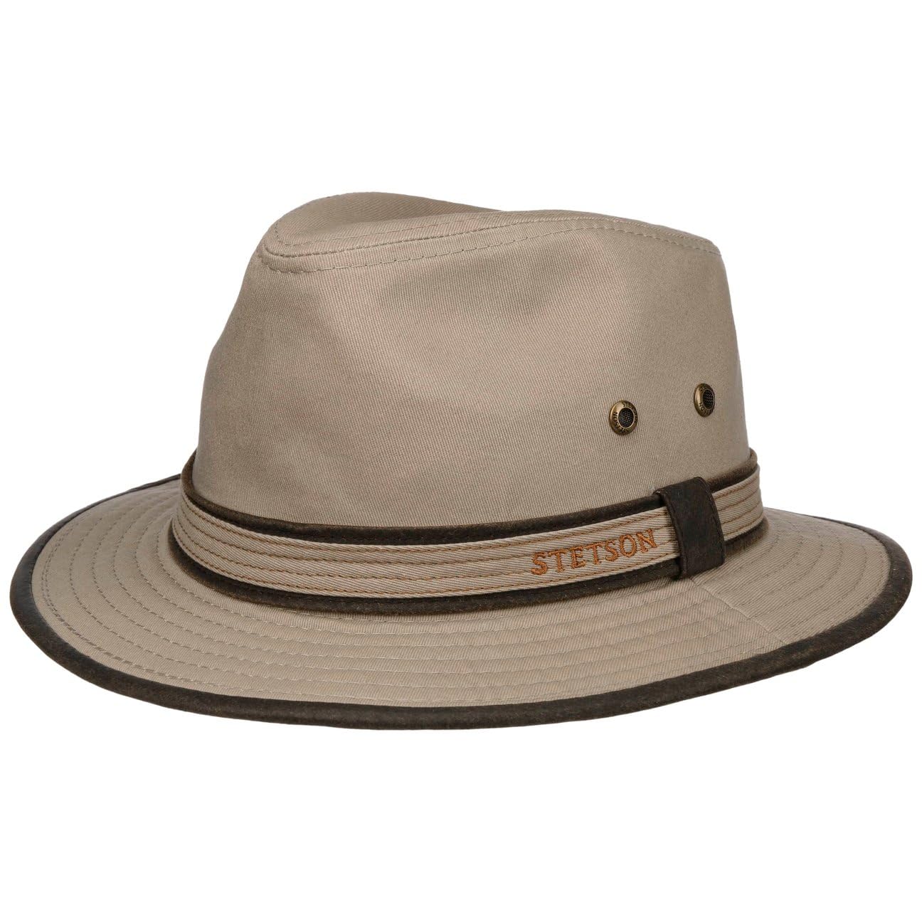 Stetson AVA Cappello Traveller Cotone Protezione UV 40 Outdoor Cuciture Contrasti Fascia Tessuto Unisex Primavera Estate