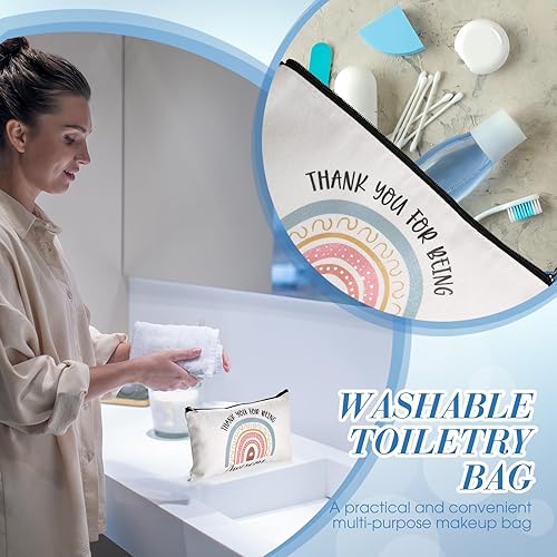 Miniatura 5 de Chunful 10 bolsas de cosméticos inspiradoras para niñas y mujeres, bolsa de maquillaje, regalos de amistad de cumpleaños para hija, hermana, You Are