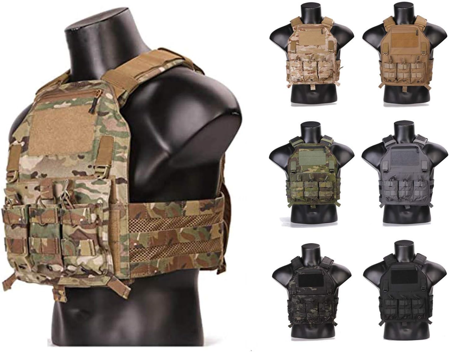 Amazon.co.jp AOJQ Emersongear 420 PLateキャリアタクティカルベストモールコンバットベスト