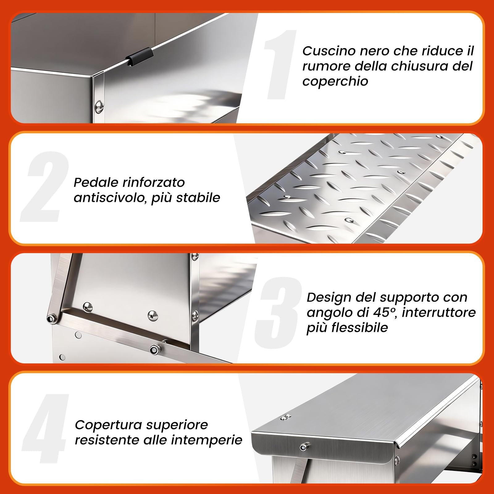 Mangiatoia per Polli a Pedale, Mangiatoia Automatica per Polli da 5 Kg, Senza Sprechi, con Coperchio Resistente Alle Intemperie per Galline e Anatre