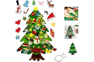 Goderat 3D DIY Felt Christmas Tree with Detachable Ornaments