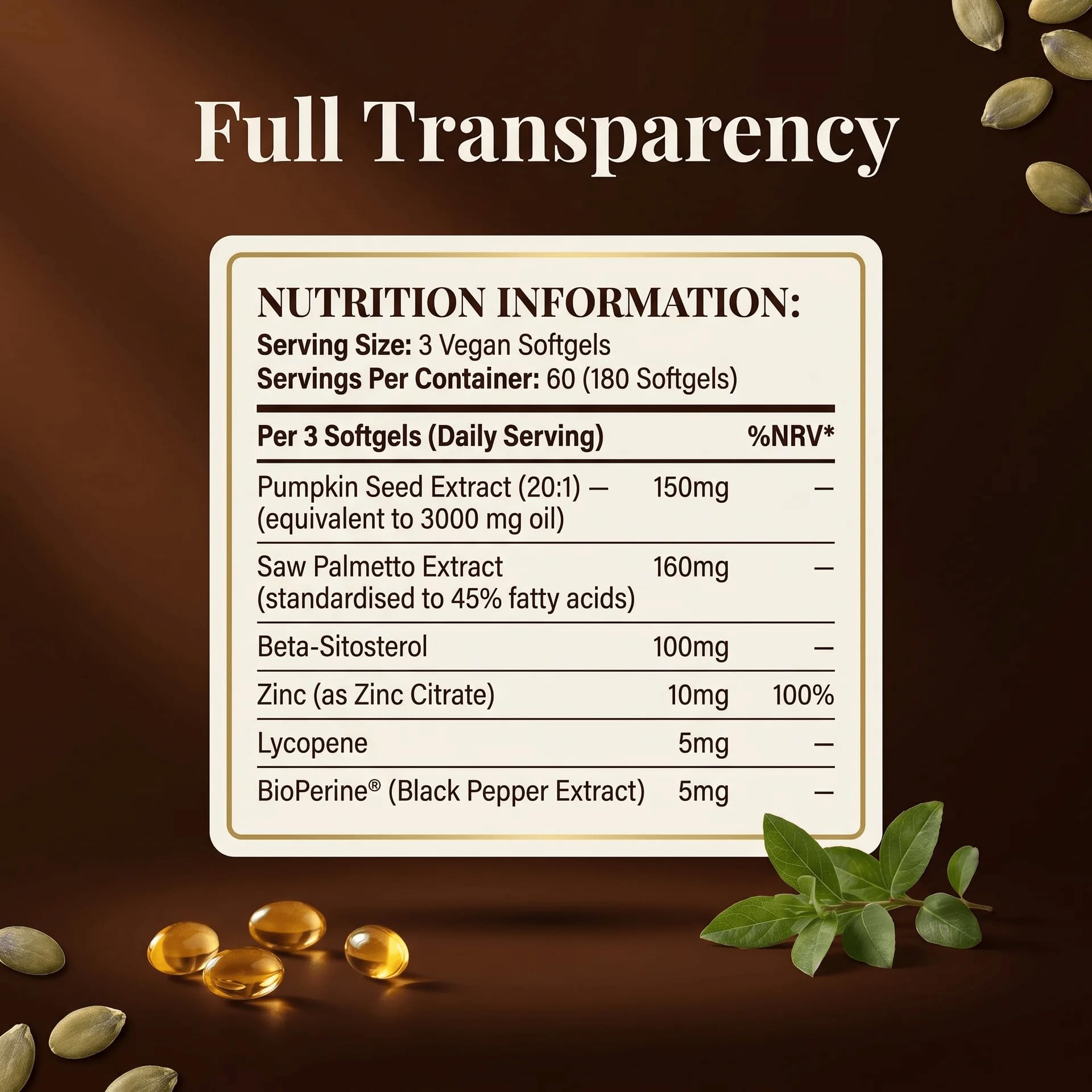 Pumpkin Seed Oil with Saw Palmetto, Beta-Sitosterol — Amazon image 8