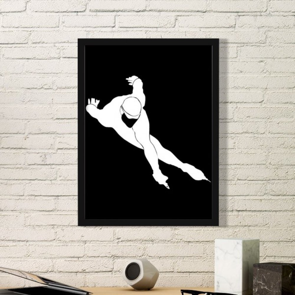 Art peintures estampes patinage decoration murale noire silhouette simple