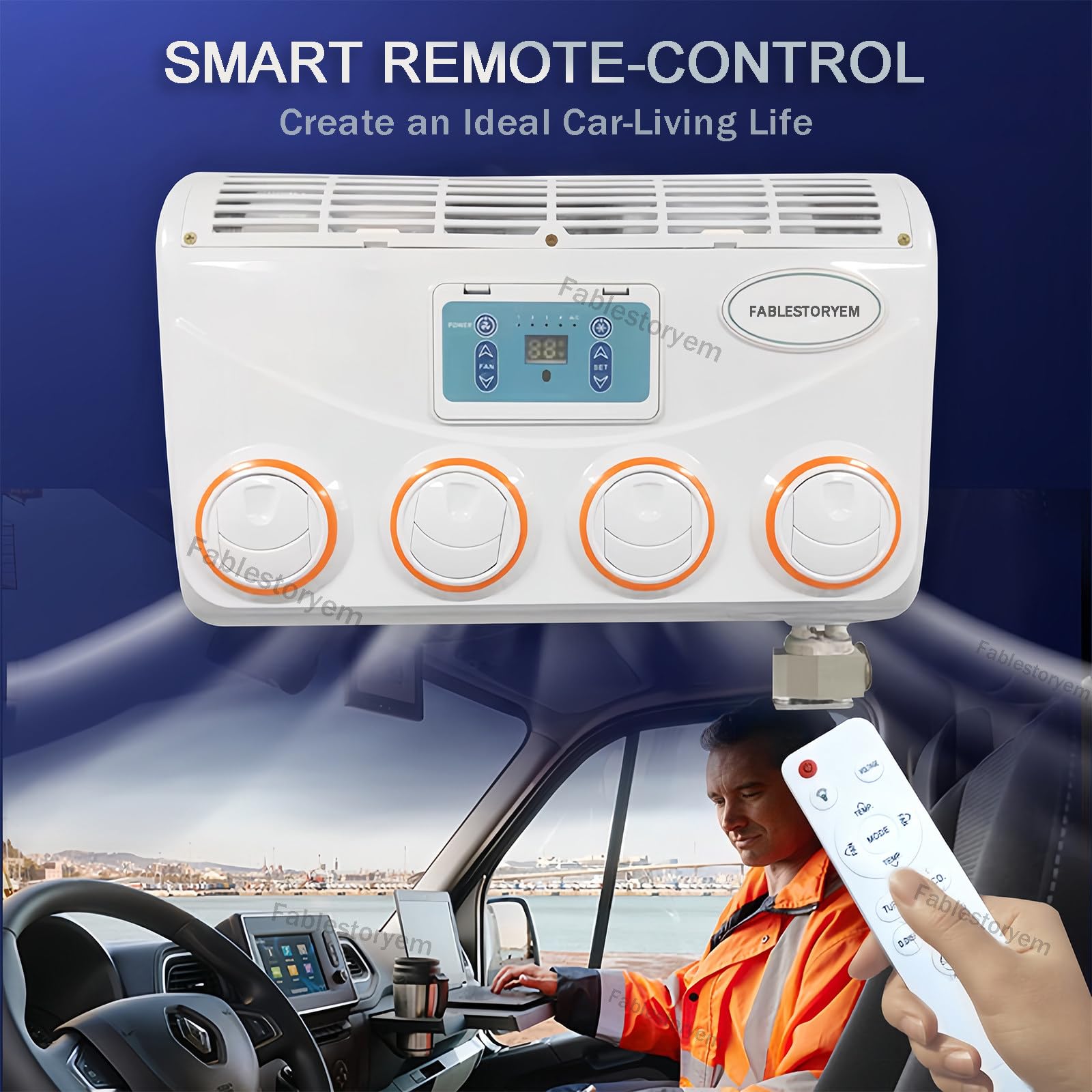 Kit de evaporador de aire acondicionado automotriz con control remoto para refrigeración de vehículos