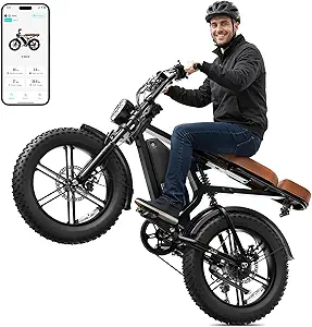 SISIGAD Electric Bike for Adults with 1500W Motor, 30 MPH Speed, 70-Mile Range, Fat Tires, and UL Certification