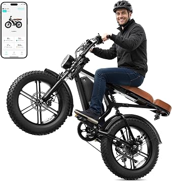 SISIGAD Electric Bike for Adults,Peak 1500W Motor,Range 70/130Miles,20"x4.0"Fat Tire Retro Ebike,48V 15Ah Removable Battery,7-Speed E Bike for City Commuting,Off-Roading,Mountain,UL 2849