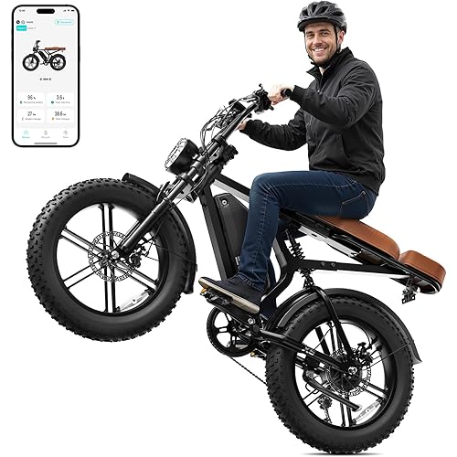SISIGAD Electric Bike for Adults,Peak 1500W Motor,65/110Miles,30MPH,20"x4.0"Fat Tire Retro E Bike,48V 15Ah Removable Battery,7-Speed Ebike for City Commuting,Off-Roading,Mountain,UL 2849 Certified