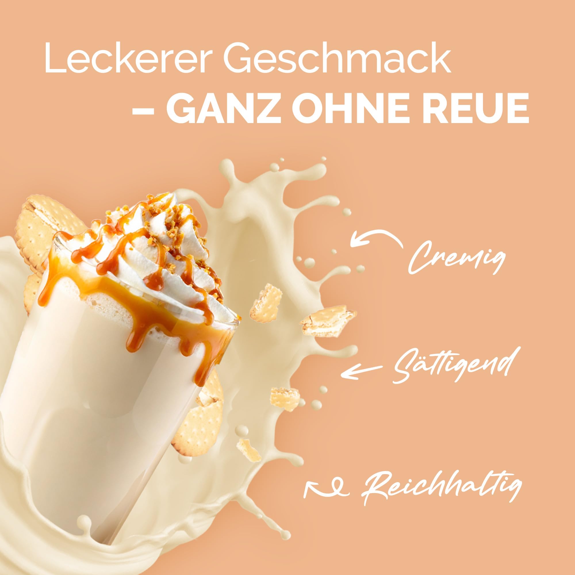 OFFSET Nutrition Abnehm Shake Cookie [nur 208 KCAL pro Shake] - 28 Portionen | Mahlzeitersatz | Diät Shake mit 24 Vitaminen & Mineralien | Glutenfreie Trinkmahlzeit