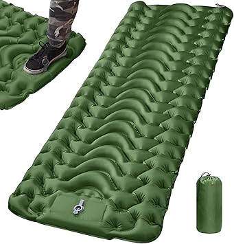 Amazon Co Jp エアーマット キャンプマット 厚さ8cm Kingoods 車中泊マット 足踏み式 無限連結可能 キャンプ マット コンパクト 軽量 キャンプ用マット 携帯便利 防水防潮 アウトドア用マット エアマット キャンプ用 0 70 8cm グリーン スポーツ アウトドア
