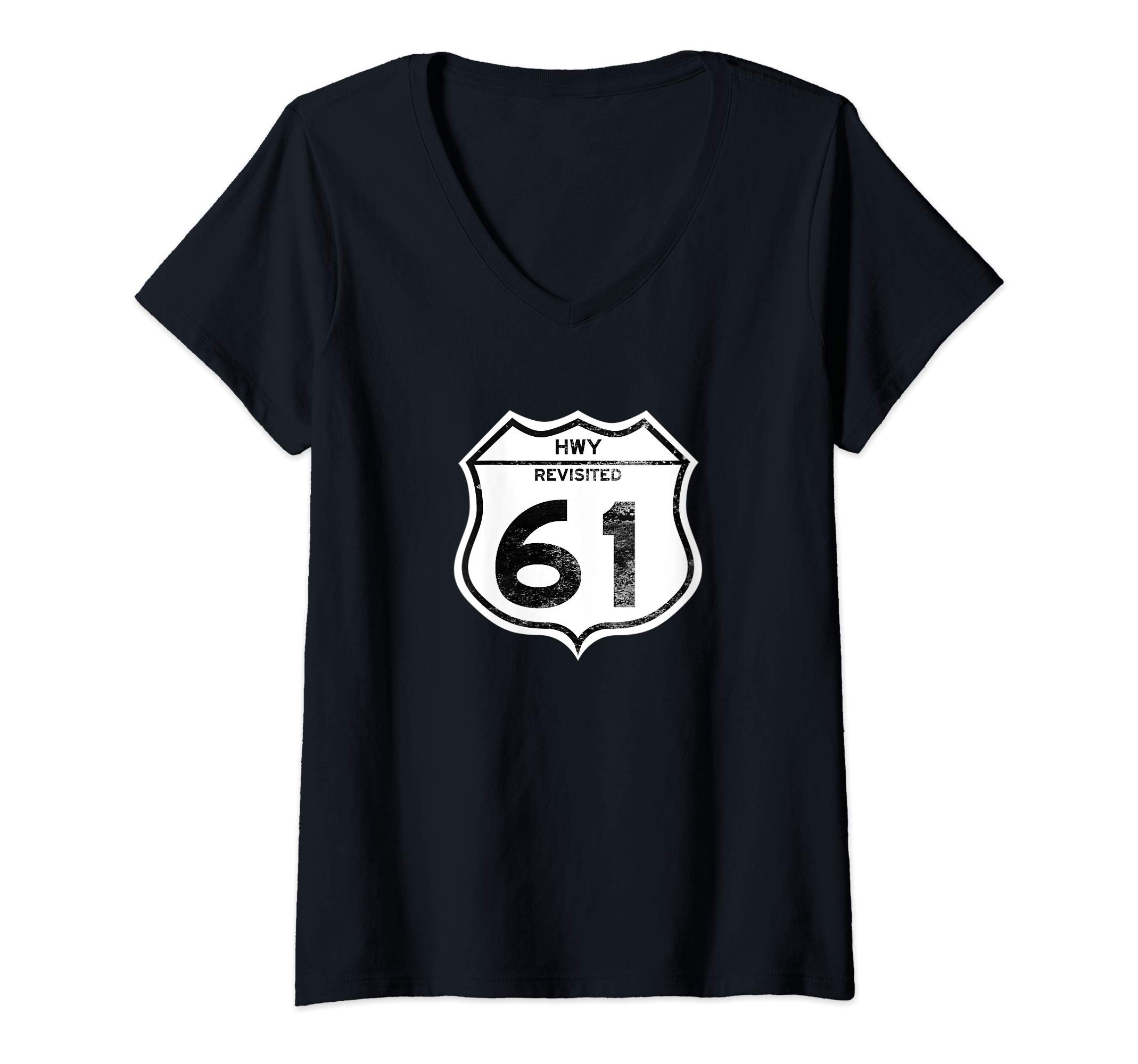 Bob DylanHwy 61 Officially Licensed V-Neck T-Shirt