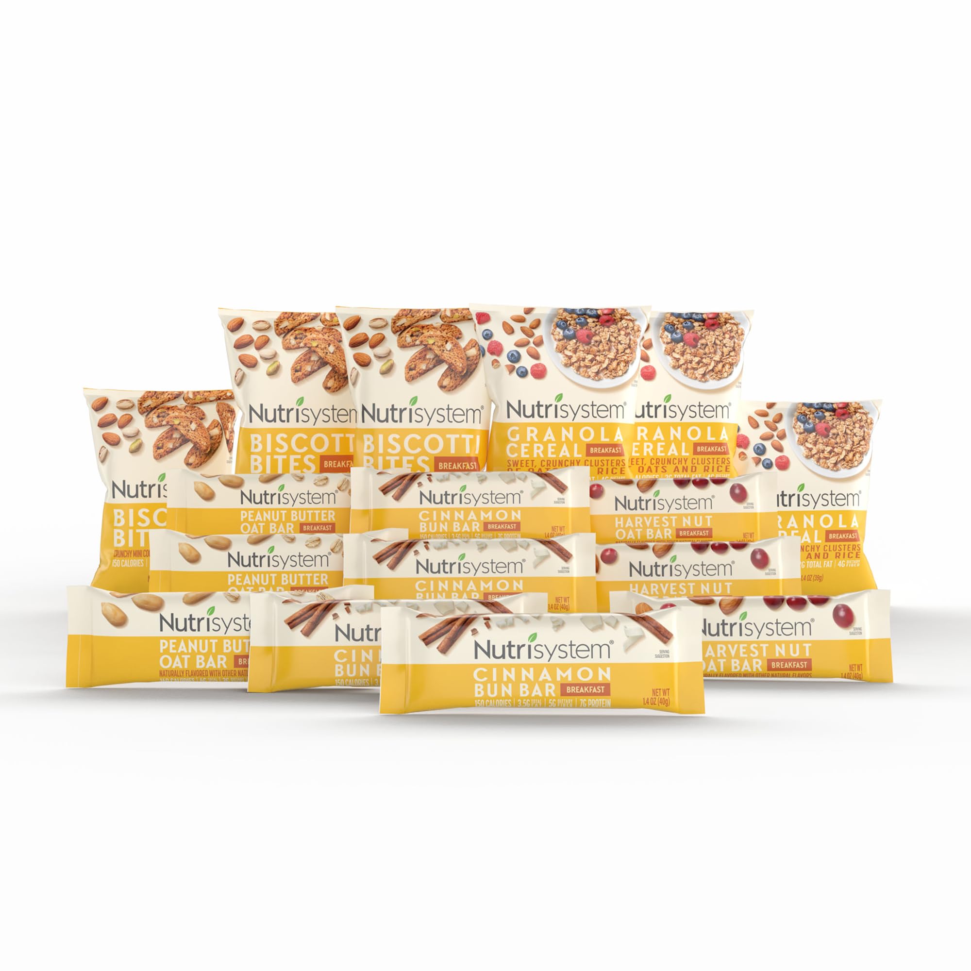 On-The-Go Breakfast Bars, Muffins, and Biscotti, Helps Support Weight Loss - 16 Count