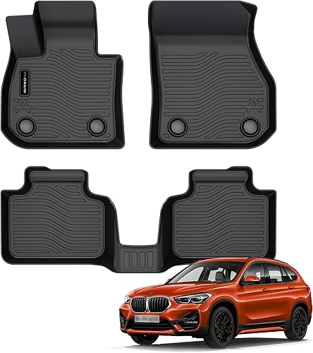Auxko Alfombrillas para todo tipo de clima, aptas para BMW X1 2023, 2024 y 2025, 1 forro de goma de elastómero termoplástico, juego de accesorios