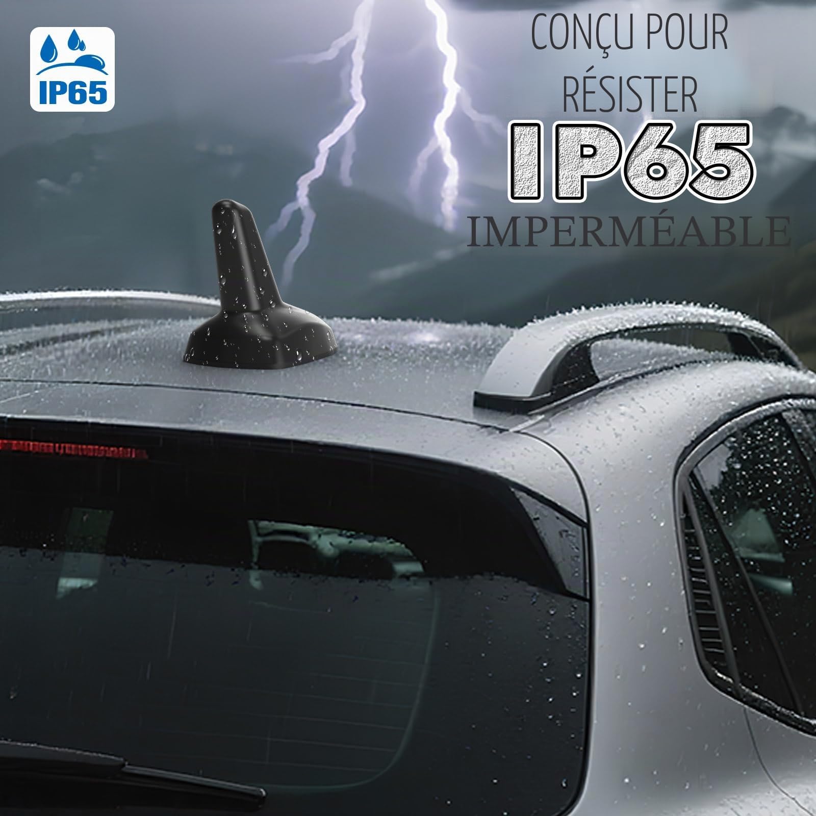 Bingfu Antenne Voiture Aileron de Requin Autoradio FM AM & GPS BeiDou GNSS