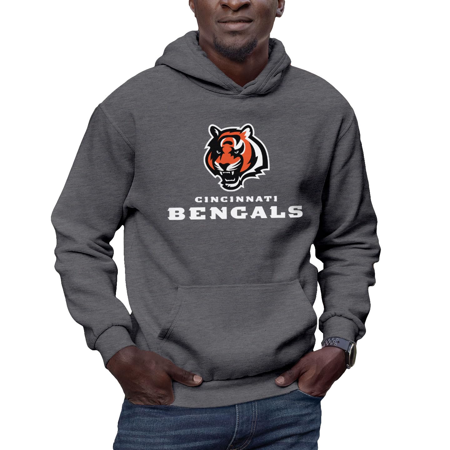 Hybrid SportsNFL - Core Logo - Officially Licensed Adult Pullover Hooded Fleece Sweatshirt for Men and Women