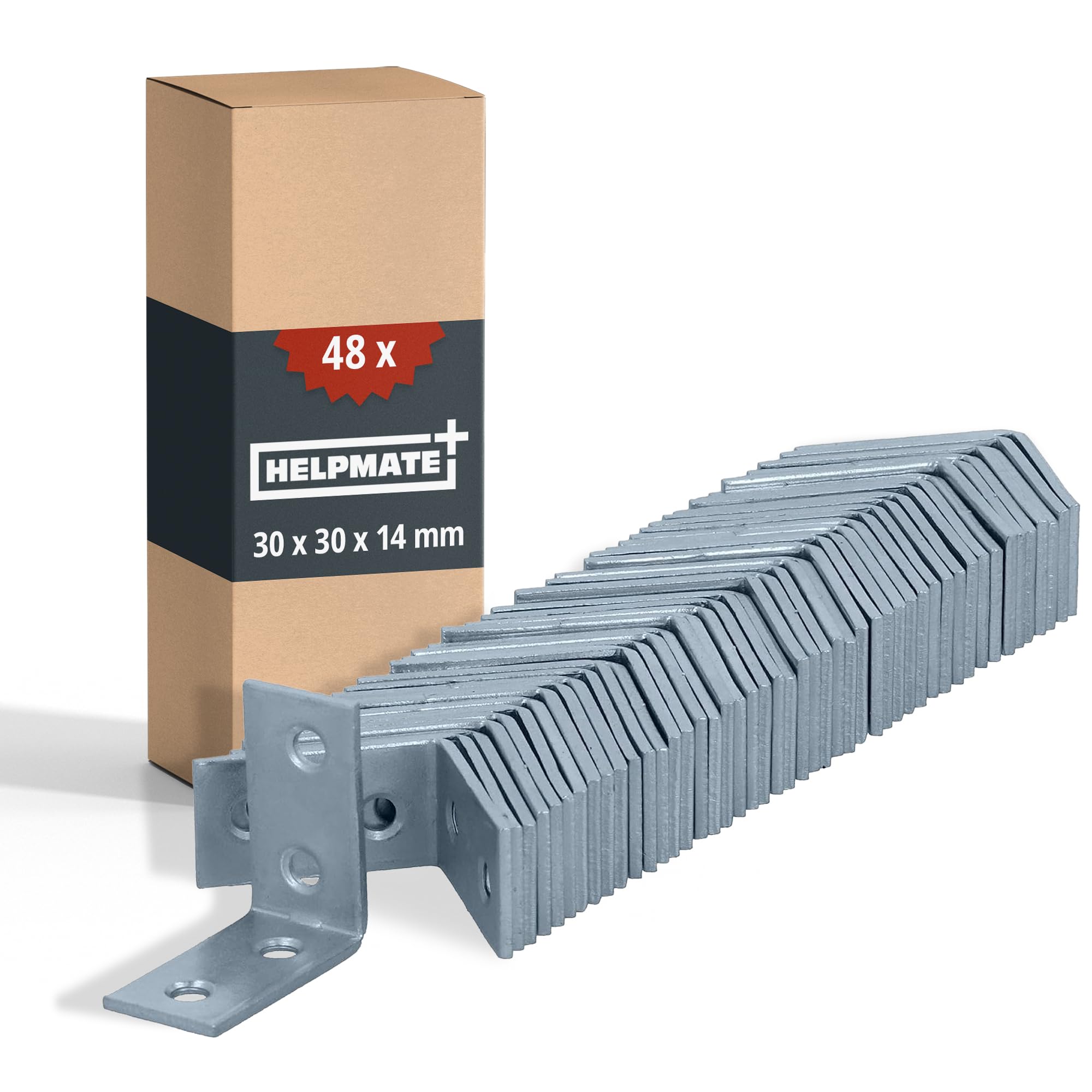 HELPMATE 48 pezzi angolari a sedia 30x30x14 mm acciaio zincato blu per mobili fai da te