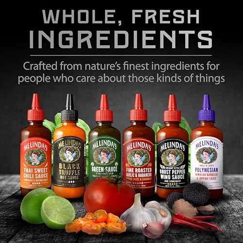 Miniatura 6 de Melindas - Colección A Taste of Melindas  Juego de regalo de salsa de pimienta artesanal y condimentos incluye trufa negra chile dulce tailandés ajo